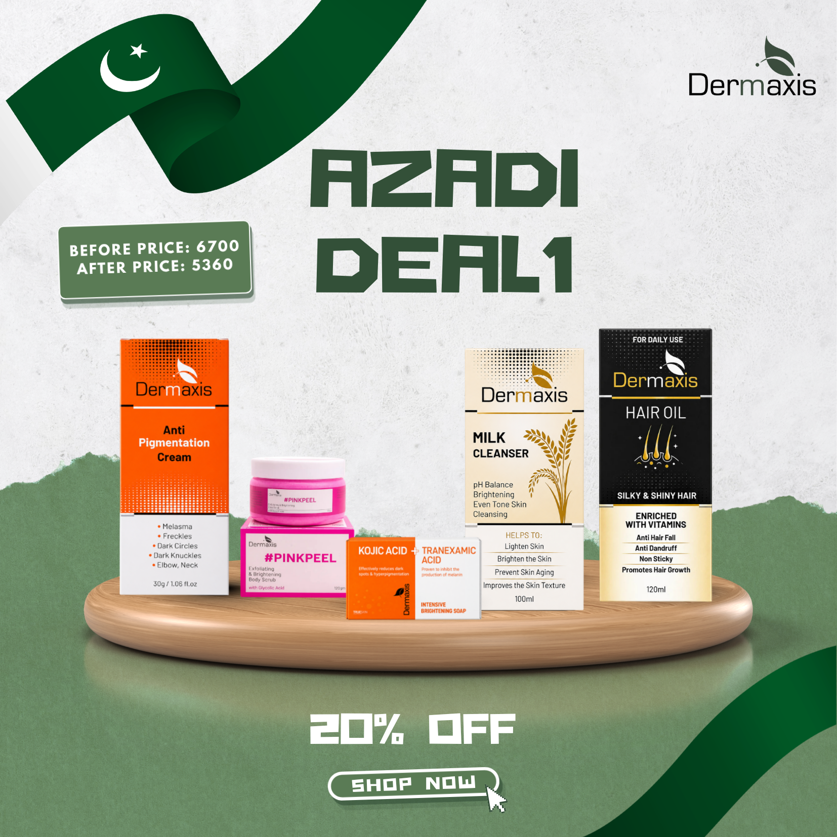 Dermaxis Azadi deal 1 (20% OFF)