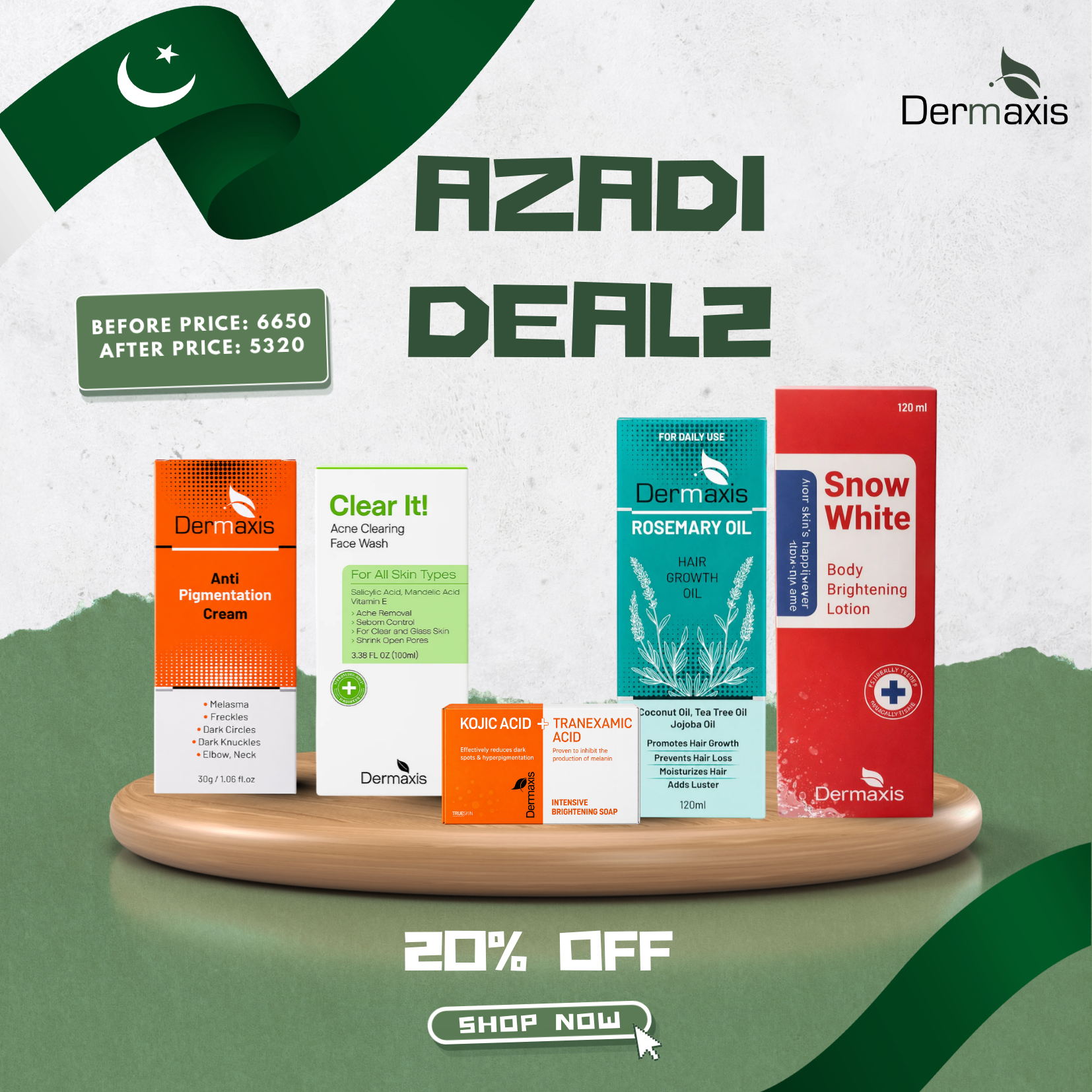 Dermaxis Azadi deal 2 (20% OFF)